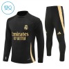 Real Madrid Sweat d'Entraînement Quarter-Zip 2024-25 Noire Pour Enfant